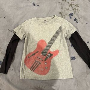 Tea collection long sleeve guitar shirt sz 5